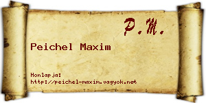 Peichel Maxim névjegykártya